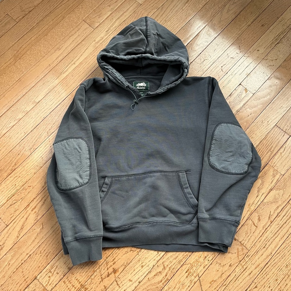 Roots Men's Gray Hoodie size S/P